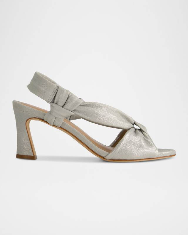 Novah SMetallic Suede Slingback Sandals